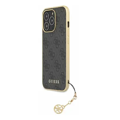 Guess 4G Charm Zadní Kryt pro iPhone Pro Max Grey Etui na telefon Fioletowy