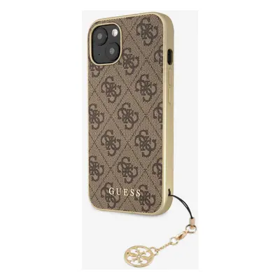 Guess 4G Charm Zadní Kryt pro iPhone Brown Etui na telefon Fioletowy