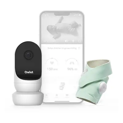 Owlet Monitor Duo Smart Sock i kamera 2, miętowy