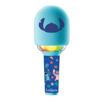 LEXIBOOK Bezprzewodowy mikrofon do karaoke iParty Bluetooth® Stitch z efektami dźwiękowymi i świ