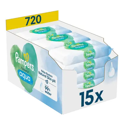 Pampers Chusteczki nawilżane Aqua chusteczek (15 x szt.)