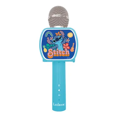LEXIBOOK Smartphone Mikrofon do karaoke Disney Stitch Bluetooth® z wbudowanym głośnikiem i stoja