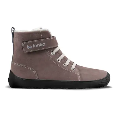 Dziecięce buty zimowe barefoot Be Lenka Winter Kids - Chocolate