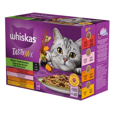 Whiskas Tasty Mix Wybór Szefa Kuchni karma mokra dla kotów dorosłych x (12 x g)