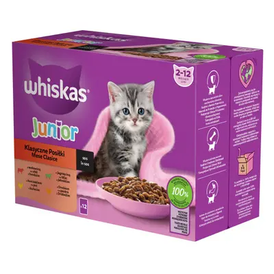 WHISKAS karma mokra Junior Klasyczne Posiłki w sosie dla kociąt ​ x g