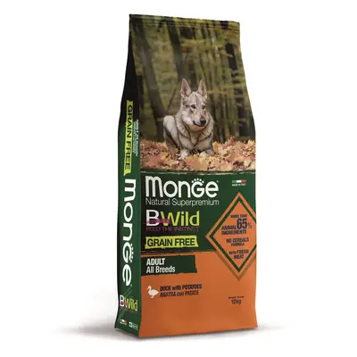 Monge BWild Grain Free Adult All Breed karma sucha dla psów - kaczka z ziemniakami 2,5 kg