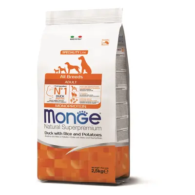 Monge Speciality Line All Breeds Adult Monoprotein karma sucha dla psów - kaczka, ryż i ziemniak