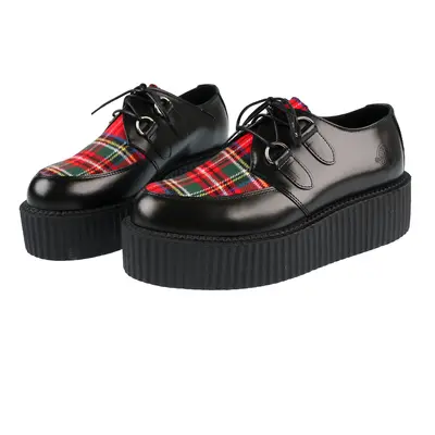 buty na platformie - BLACK/REDTARTAN - NEVERMIND - UL BLK/TARTAN