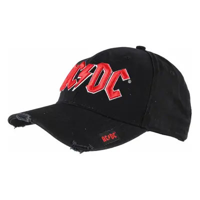 czapka z daszkiem AC/DC - Red on White Logo - ROCK OFF - ACDCCAP02