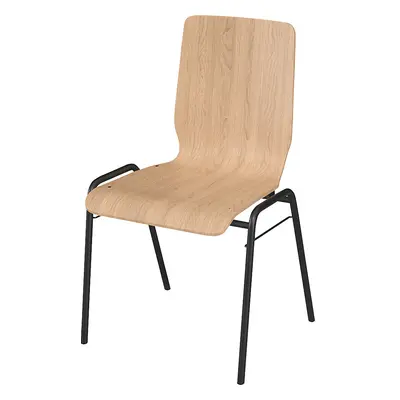 Krzesło drewniane z siedziskiem nieckowym NUKI