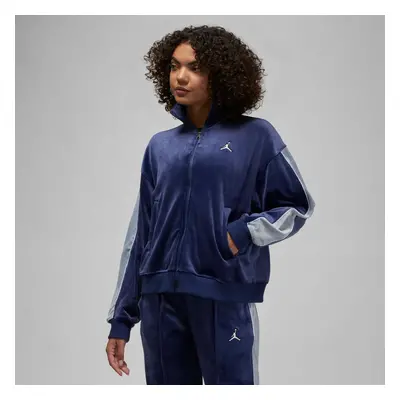 Jordan Flight Wmns Velour Full-Zip - Damskie - Bluza Jordan - Niebieski - DV1396-410 - Rozmiar: