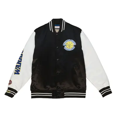 Mitchell & Ness NBA Golden State Warriors Team Origins Varsity Satin Jacket - Męskie - Kurtka Mi