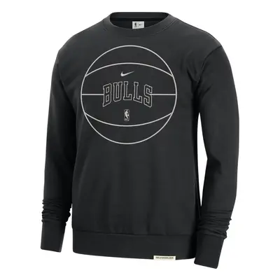 Nike Dri-FIT NBA Chicago Bulls Standard Issue Crewneck Black - Męskie - Bluza Nike - Czarny - FB