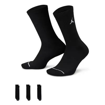 Jordan Everyday Crew Socks 3-Pack Black - Unisex - Skarpety Jordan - Czarny - DX9632-010 - Rozmi