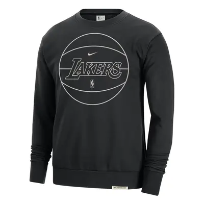 Nike Dri-FIT NBA Los Angeles Lakers Standard Issue Crewneck Black - Męskie - Bluza Nike - Czarny