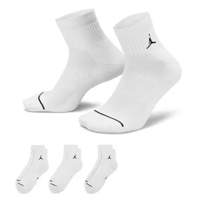 Jordan Everyday Ankle Socks 3-Pack White - Unisex - Skarpety Jordan - Biały - DX9655-100 - Rozmi