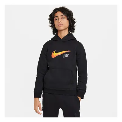 Nike Sportswear Big Kids' Fleece Pullover Graphic Hoodie Black - Dziecięce - Bluza Nike - Czarny