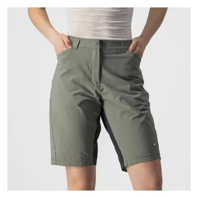 CASTELLI Krótkie spodnie kolarskie bez szelek - UNLIMITED W BAGGY - szary