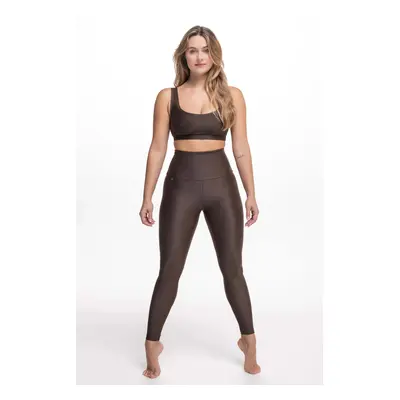 ATHLEEYA legginsy - ESSENTIAL MATTE - brązowy