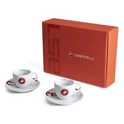 CASTELLI kubki - ESPRESSO CUP - biały/czerwony