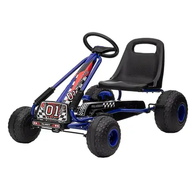 Pedal go-kart dla dzieci, niebieski