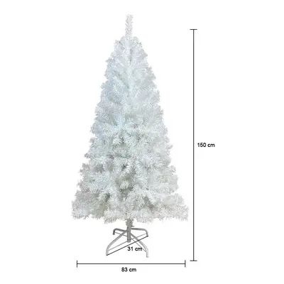 Biała sztuczna choinka - w kilku rozmiarach-150 cm-owa