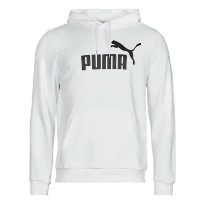 Puma ESS BIG LOGO HOODIE FL Bluzy Biały