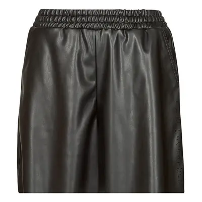 Karl Lagerfeld PERFORATED FAUX LEATHER SHORTS Szorty i Bermudy Czarny