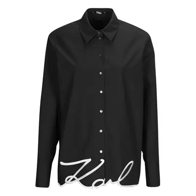 Karl Lagerfeld KARL HEM SIGNATURE SHIRT Koszule Czarny