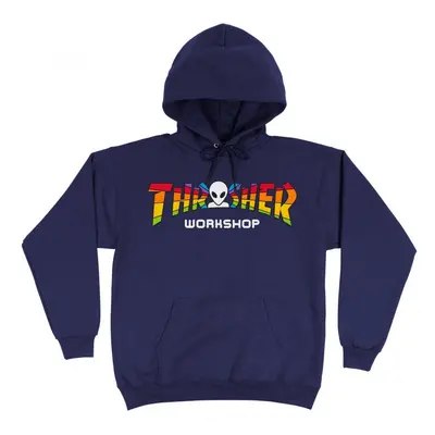 Thrasher Sweat x aws spectrum hood Bluzy Niebieski