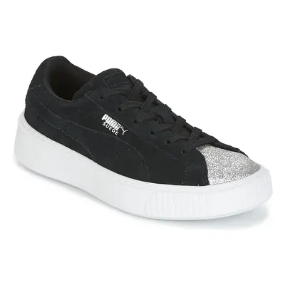 Puma SUEDE PLATFORM GLAM PS Buty Dziecko Czarny