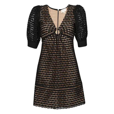 MICHAEL Michael Kors GEO EYELET MINI DRESS Sukienki krótkie Czarny