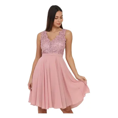 La Modeuse 20194_P56246 sukienki Różowy