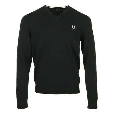 Fred Perry Classic V Neck Jumper Swetry Czarny