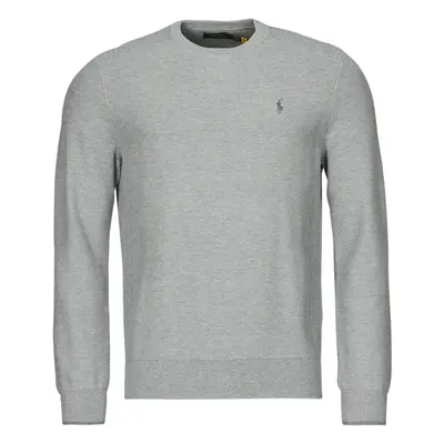 Polo Ralph Lauren PULL COL ROND EN COTON TEXTURE Swetry Szary