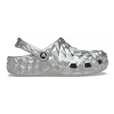 Crocs Cls metallic geometric clog Sandały Srebrny