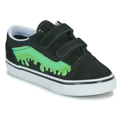 Vans Old Skool V GLOW SLIME BLACK/GREEN Buty Dziecko Czarny