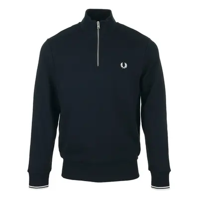 Fred Perry Half Zip Sweatshirt Bluzy Niebieski