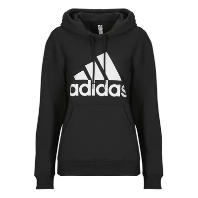 adidas Essentials Big Logo Regular Fleece Hoodie Bluzy Czarny