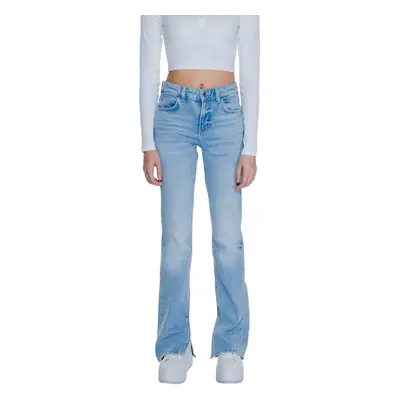 Guess PAULETTE FLARE SPLIT W4YA0Z D5DD6 Jeansy straight leg Niebieski