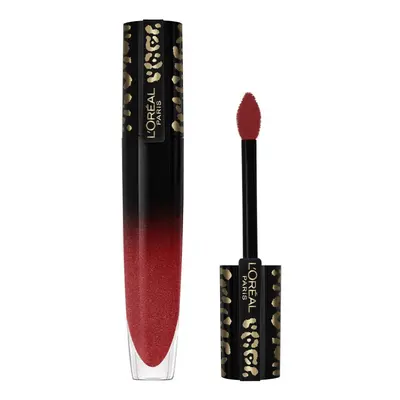 L'oréal Signature Lacquered Liquid Lipstick - Be Fiery Pomadki Czerwony