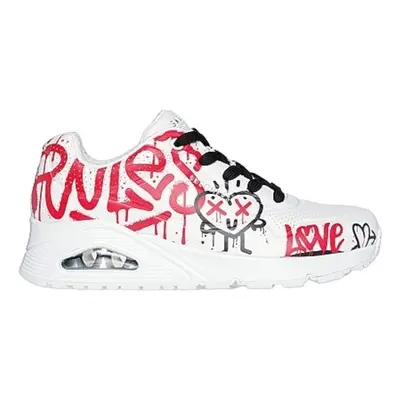 Skechers UNO - GRAFFITI LOVE Trampki Biały