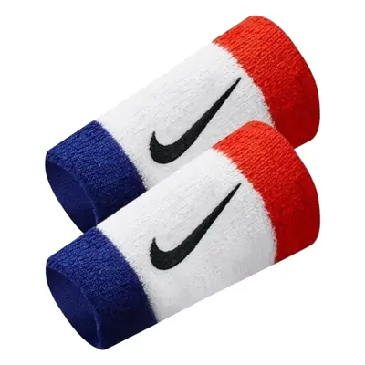 Nike Swoosh Double Wide Wristbands Akcesoria sport Biały