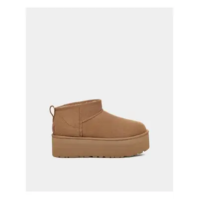 UGG CLASSIC ULTRA MINI PLATFORM Kozaki i kalosze Brązowy