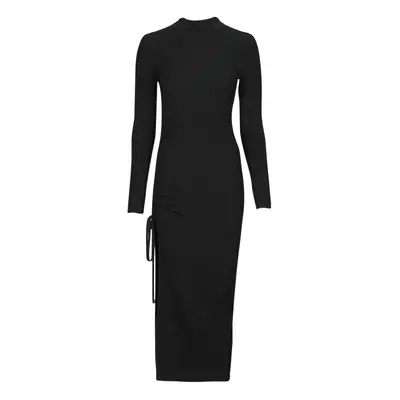 MICHAEL Michael Kors MERINO RUCHED MIDI DRESS Sukienki długie Czarny