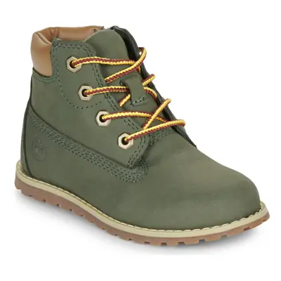 Timberland POKEY PINE MID LACE UP WITH ZIP Buty Dziecko Zielony