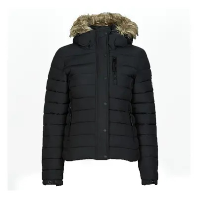 Superdry CLASSIC FAUX FUR FUJI JACKET Kurtki pikowane Czarny