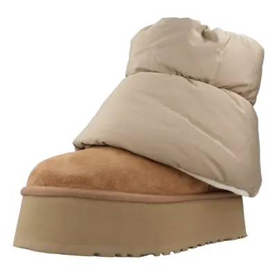 UGG W CLASSIC MINI DIPPER PUFF Kozaki i kalosze Brązowy