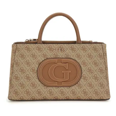 Guess Eco Mietta Small Society Satchel Torebki do ręki Brązowy