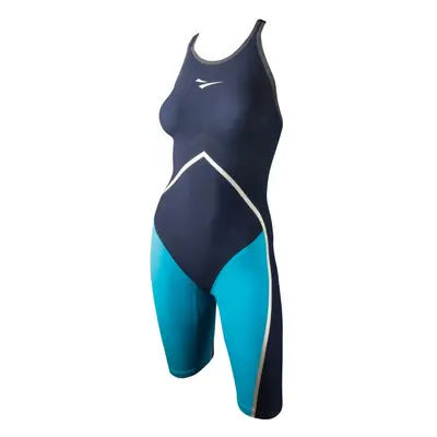 Damskie stroje wyścigowe finis rival open back kneeskin navy/aqua